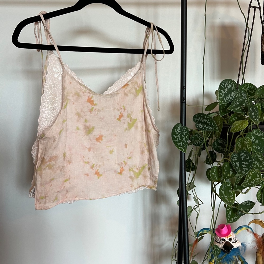 Zara Embroidered Open Side Tie Dye Top - Picture 3 of 6